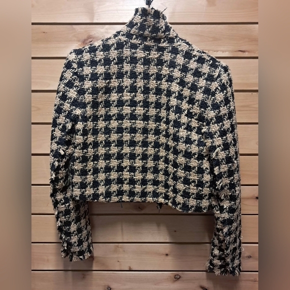 House Of Harlow 1960 Tweed Checkered Skirt & Jacket Set Size S/P - Picture 4 of 5